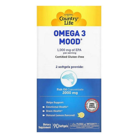 Omega 3 Mood 90 Softgels by Country Life
