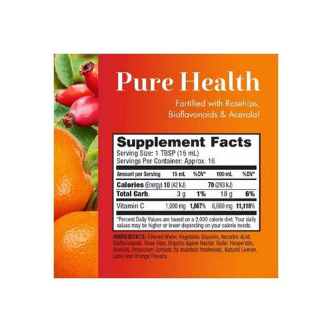 Dynamic Health Laboratories, Vitamin C Natural Citrus Liquid, 1000 Mg, 8 Oz Dynamic Health Laboratories