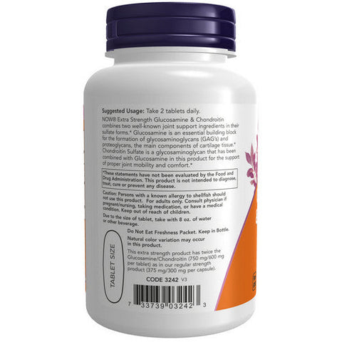 Now Foods, Glucosamine & Chondroitin, Sulfate Extra Strength 60 Tabs Now Foods