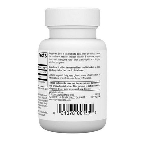 Source Naturals, Alpha-Lipoic Acid, 100 MG, 30 Tabs Source Naturals