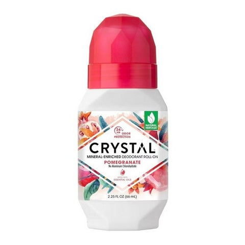 Crystal, Mineral Deodorant Roll-On Pomegranate, 2.25 Oz