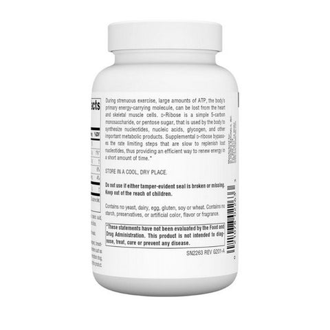 Source Naturals, D-Ribose, 1000 mg, 90 Tabs Source Naturals