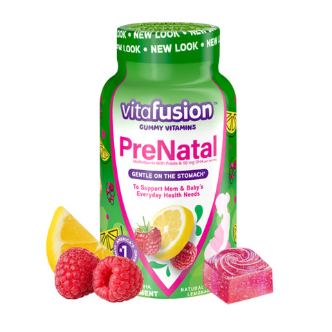 Prenatal Gummy Natural Raspberry Lemonade 90 Count by Vitafusion