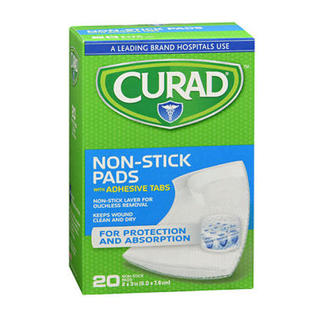 Curad, Non Stick Pads With Adhesive Tabs 2 X 3 Inches, 25 Count Curad