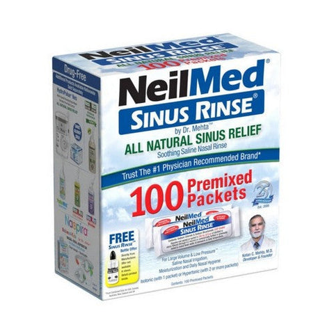 Neilmed, Sinus Rinse Premixed Packets, Box Of 100 Neilmed