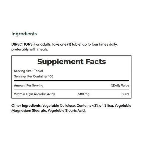 Nature's Bounty, Vitamin C, 500 mg, 100 Tabs Nature's Bounty